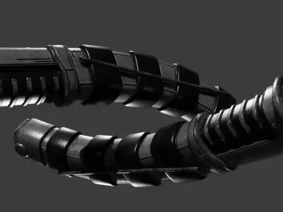 Asajj Ventress Saber Hilt Low-poly 3D model