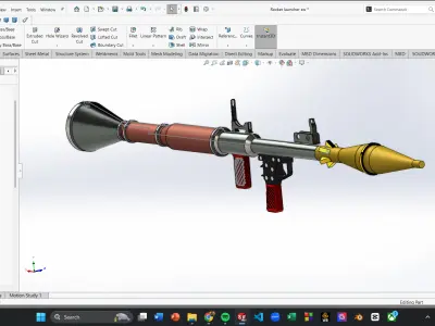 Classic RPG7 Rocket Launcher Weapon High Precision 3D model