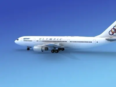 Airbus A300 Olympic 2 3D model