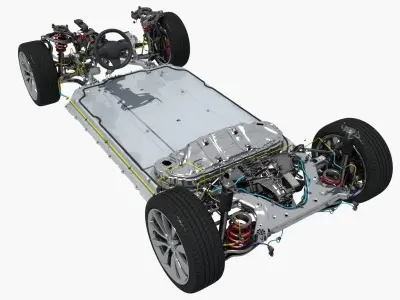Electric Car Chassis 3D model