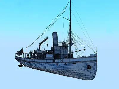 Minelayer Nusret 3D model
