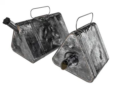 Military Oil Can Low-poly 3D model