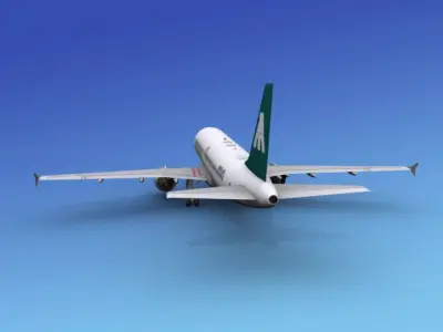 Airbus A320 Mexicana 3D model