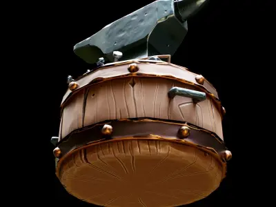 Anvil PBR low-poly 3D model PBR Game ready for Unreal Engine Low-poly 3D model