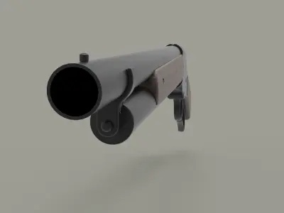 Winchester shotgun model 1887 3D model