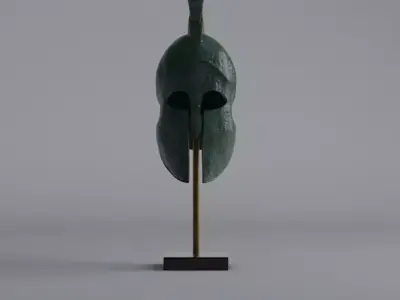 Ancient Greek Helmet Low-poly 3D model