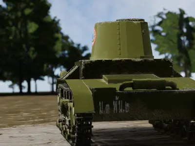 tank ww2 thai army Free 3D model