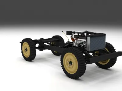 Full Jeep Chassis 3D model