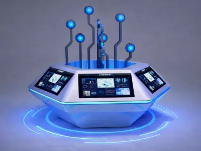 Futuristic Interactive Control Console 3D Model 3D model