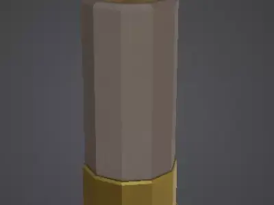 Low Poly Shotgun Shell Cartridge Low-poly 3D model