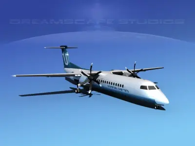 Dehaviland DHC-8 400 Universal Charter 3D model
