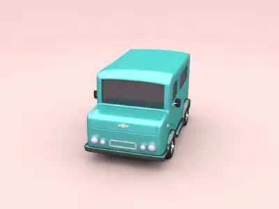 Cartoon Van Free 3D model