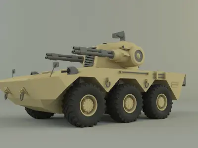 anti aircraft tank 3D model