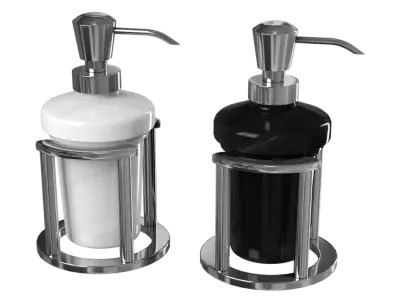 Bathroom Soap Dispenser Set Models, Marbled Black &amp; White 