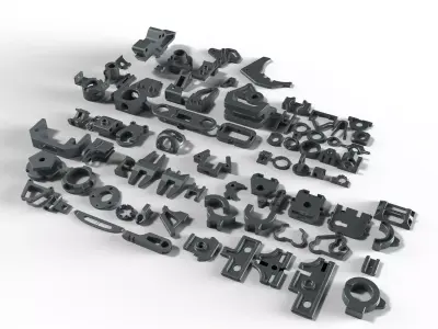 kitbash minipack robotic hard surface 3D model