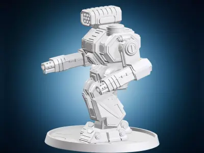 Bipedal Combat Robot Missile Pod Miniature 3D print model