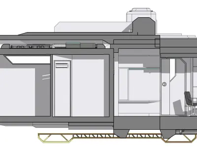Sci-Fi Personal Aircraft Futuristic Flying Vehicle 002 3D model