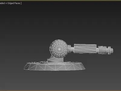 gun ready to kill zombie Low-poly 3D model