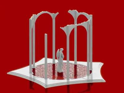 Blood Temple Free low-poly 3D model