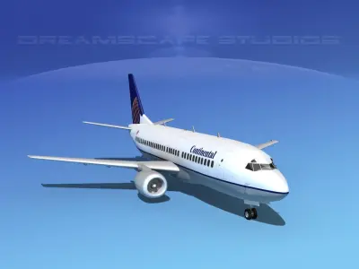 Boeing 737-300 Continental 3D model