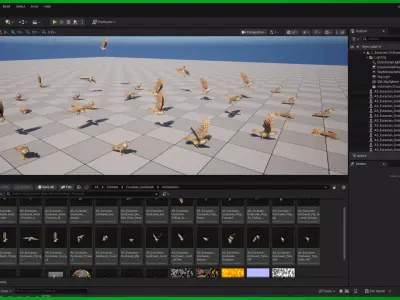 Eurasian Goshawk Bird Low-poly 3D model