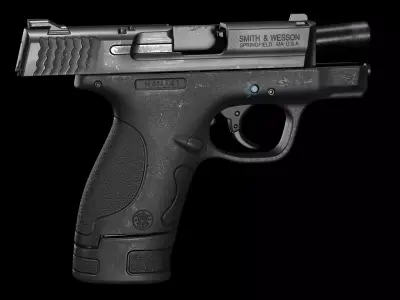 Game Ready MP Shield 9mm Low-poly 3D model