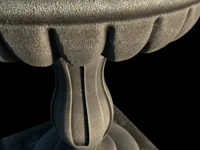 Fluted Bird Bath 3D model