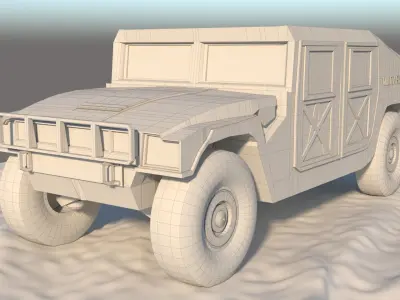 military police Low Poly 3D model