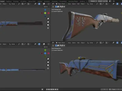 Caitlyn rifle from arcane Free 3D model