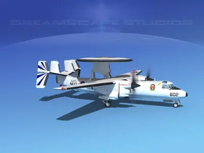 Grumman E-2C Hawkeye V20 3D model