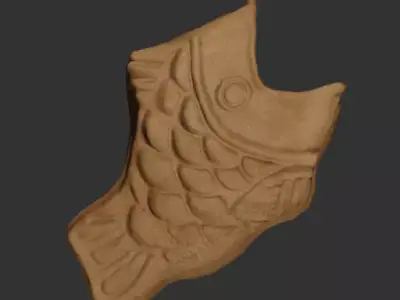 Taiyaki Low-poly 3D model