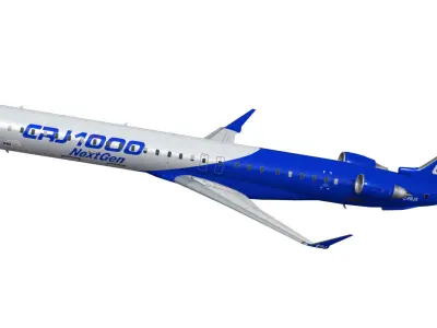  Bombardier CRJ 1000 NextGen Home livery Low-poly 3D model