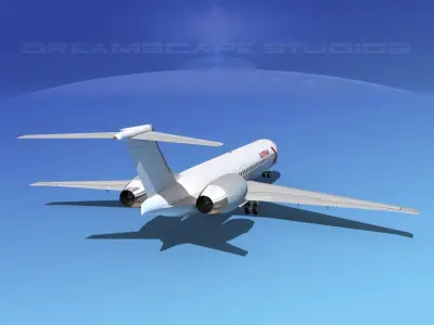 McDonnell Douglas MD-87 Unmarked 1 3D model