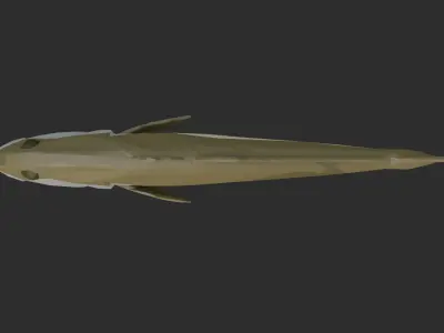 Low Poly Amberjack Low-poly 3D model