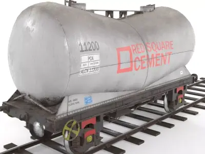 LOW poly PCA wagon Low-poly 3D model