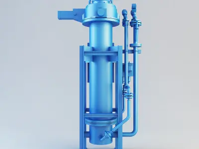 T Type PN pump Low-poly 3D model