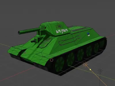 T-34 Low-Poly Low-poly 3D model