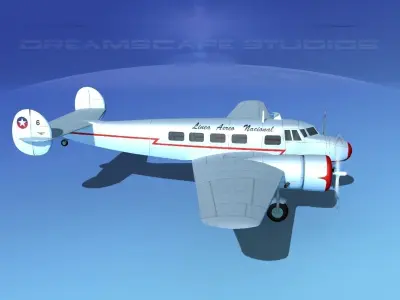 Lockheed L10 Electra LAN Chile 3D model