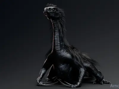 Dinosaur Therizinosaurus Real Dinosaur Series Low-poly 3D model