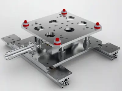 Cylinder pushing mechanism 3D model