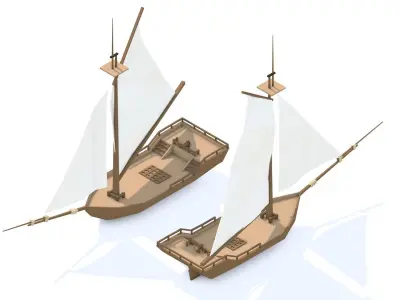 Low Poly Pirate Fisherman Village DLC Asset Pack Low-poly 3D model