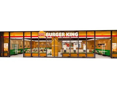 Detailed Burger King Restaurant - Royal Design 1 3D model