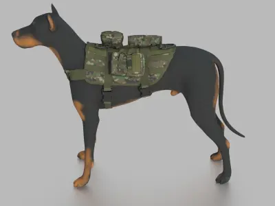 TACTICAL VEST FOR DOG 2 3D model