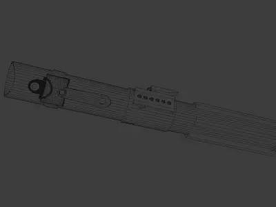 Darth Vader lightsaber Low-poly 3D model