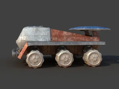 Futuristic Moon Mars Rover 3D model