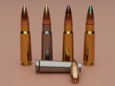 762x39 bullet Low-poly 3D model