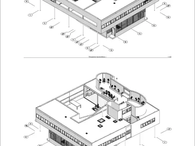 Villa Savoye - Le Corbusier 3D model