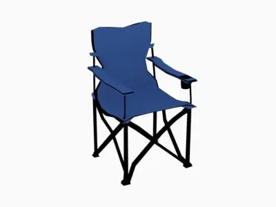 Outdoor chair Low-poly 3D model