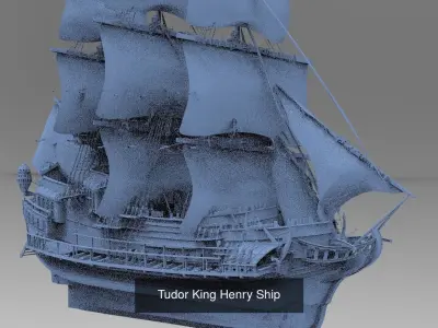 Historical Fantasy Airships 1 3D Model Collection