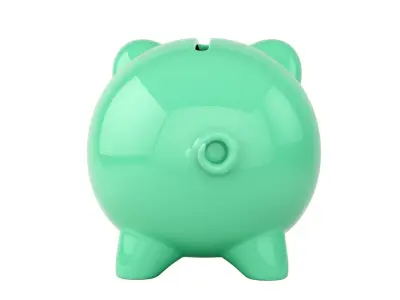 Green Piggy Bank 3D model